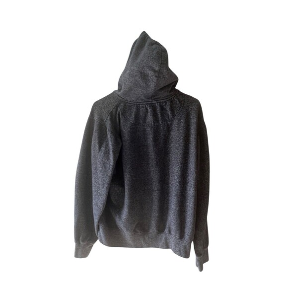 Fleece Factory Sweatshirt Unisex Gray Red Heritage Pullover Hoodie Knit Small - Picture 4 of 5